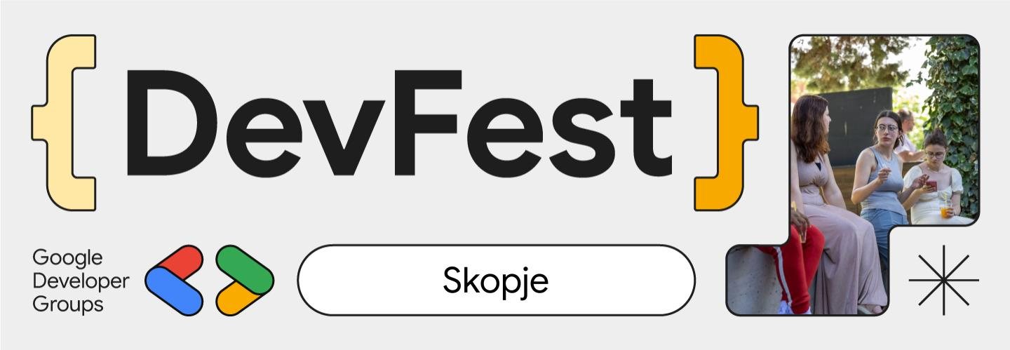 DevFest Skopje, Google Developer Groups, with attendees chatting outdoors